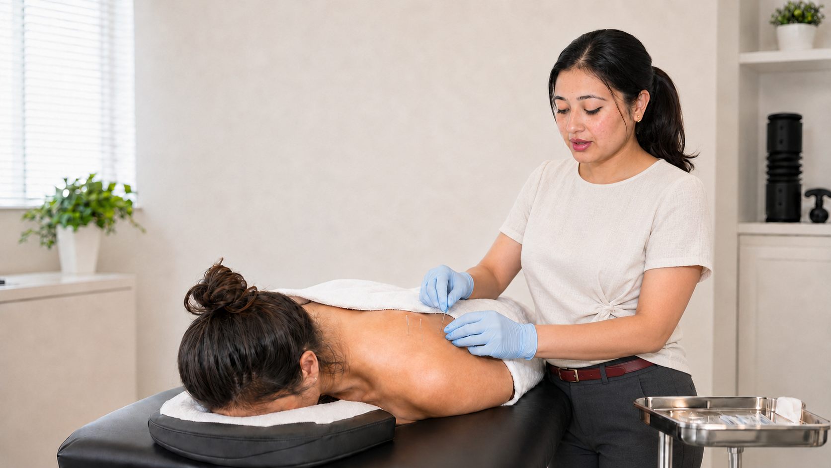 Focused dry needling treatment for muscle tension
